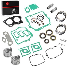 Piston & Ring Oversize Bore 0.25mm & Gasket Seal Rebuild Kit Compatible with EZGO 4 Cycle Gas Golf Cart Fuji Robin 295cc EH29C Engine 1991-2008