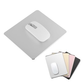 Zunate Alfombrilla de Ratón Antideslizante de Aluminio para Juegos, Alfombrilla de Ratón de Control Preciso de Doble Cara para PC, Acabado de Aluminio Suave y Delicado, Protege el (Plata)