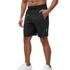 QOSOQ Men's Athletic Shorts with Zipper Pockets: Lightweight, Quick-Drying, Casual