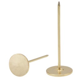 TA-VIGOR 20Pcs Heavy Duty Flat Head Push Pins, Decorative Thumb Tacks for Wall, Furniture Cork Board & Bulletin Board – 18mm x 50mm Upholstery Tacks for Home Office & DIY Use, Gold