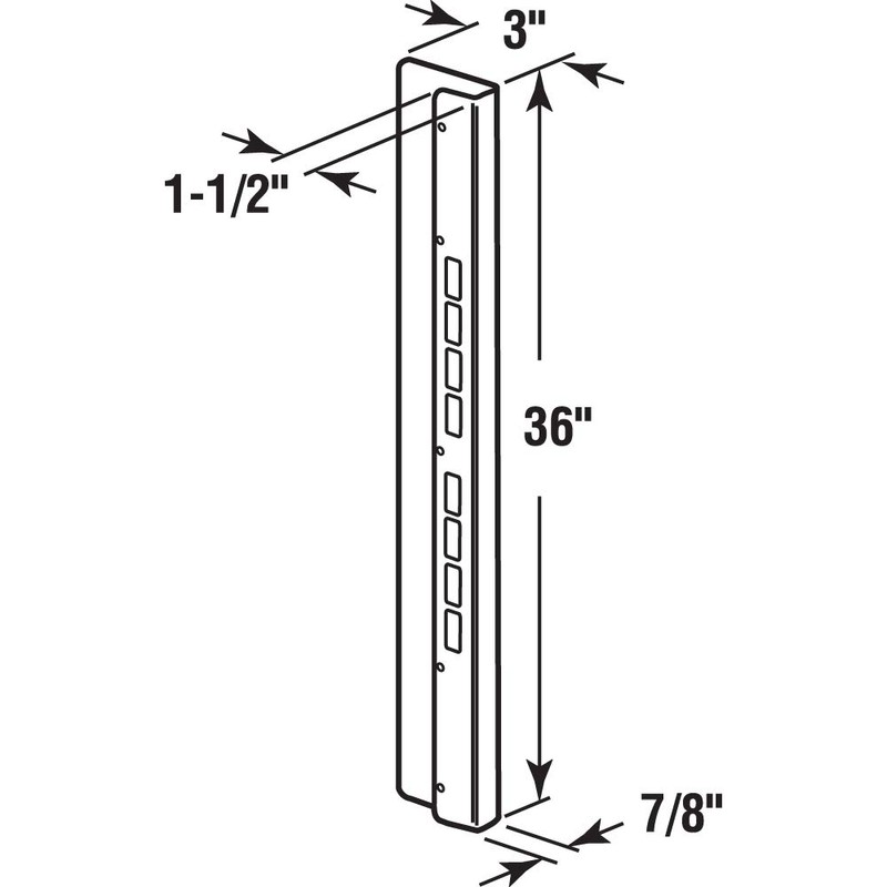 Prime-Line U 10902 Mega-Jamb Reinforcing Kit, For 1-3/8 In. Doors,