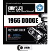 1966 Dodge Factory OEM Shop Manuals on USB