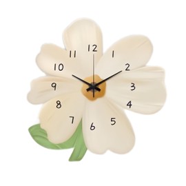 astylishome Clock Cute Flower Shaped Hanging Suspending Decorative Silent Non Ticking Wall Mounted Clocks for Living Room Indoor Home Bedroom Kitchen Office 0103