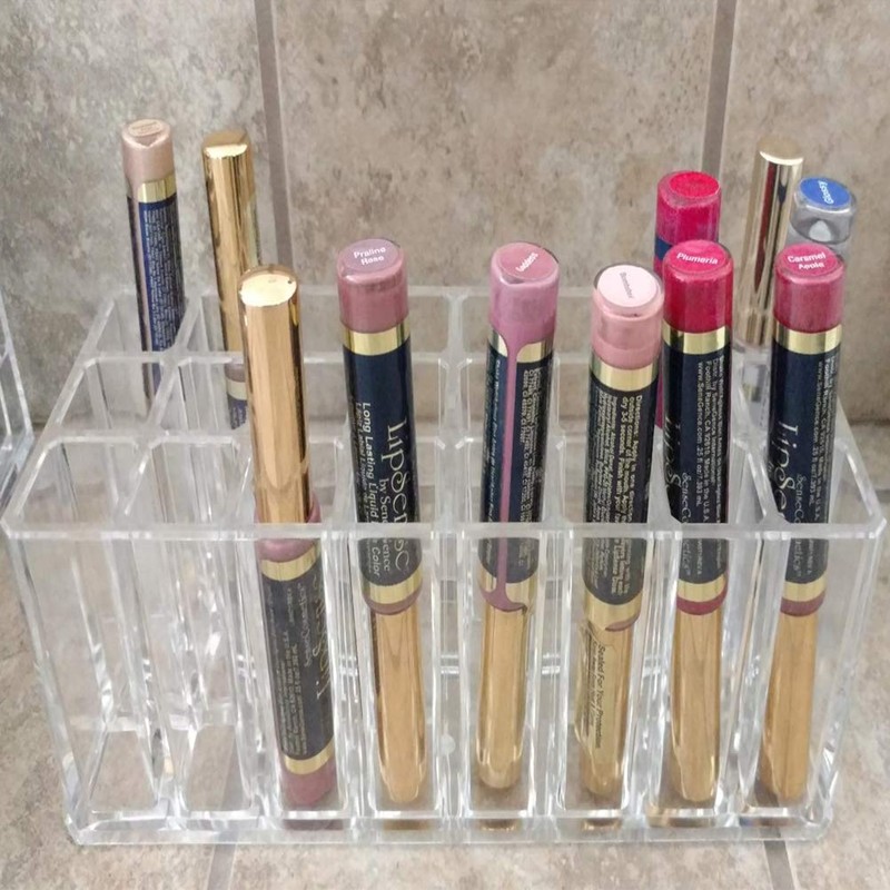 BBDOU Acrylic Lip Gloss Holder Organizer, Lipstick Holder, 24 Slots