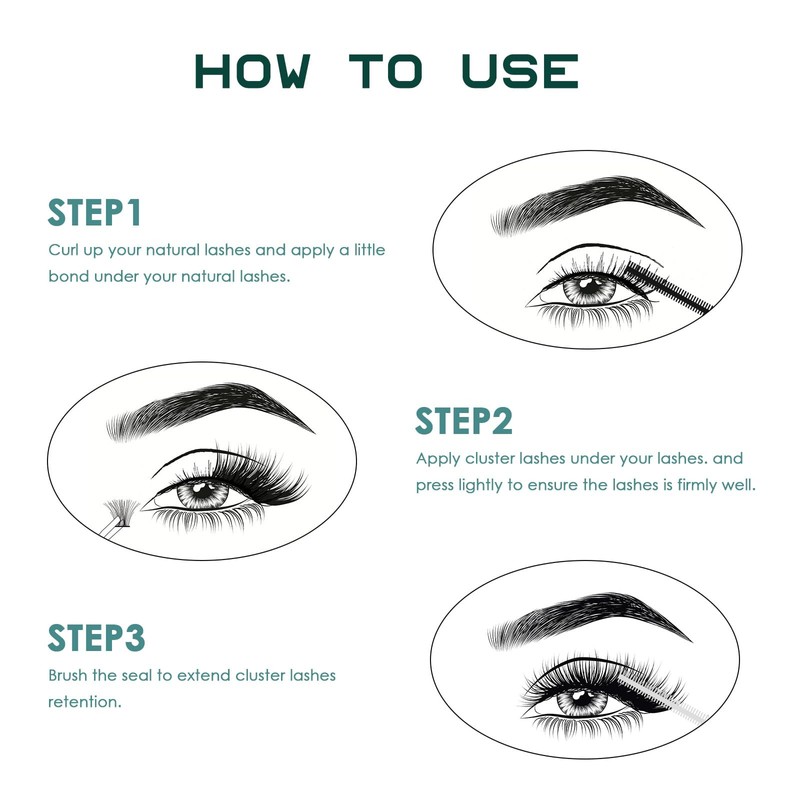 Individual Lashes SISILILY Cluster Lashes 144 Lash Clusters DIY Lash