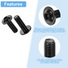 sourcing map 20Pcs M10-1.5x30mm Flanged Button Head Socket Cap Screws,