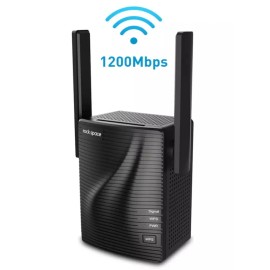 Rock Space 12Mbps WiFi Repeater AC1200 WiFi Range Extender Black