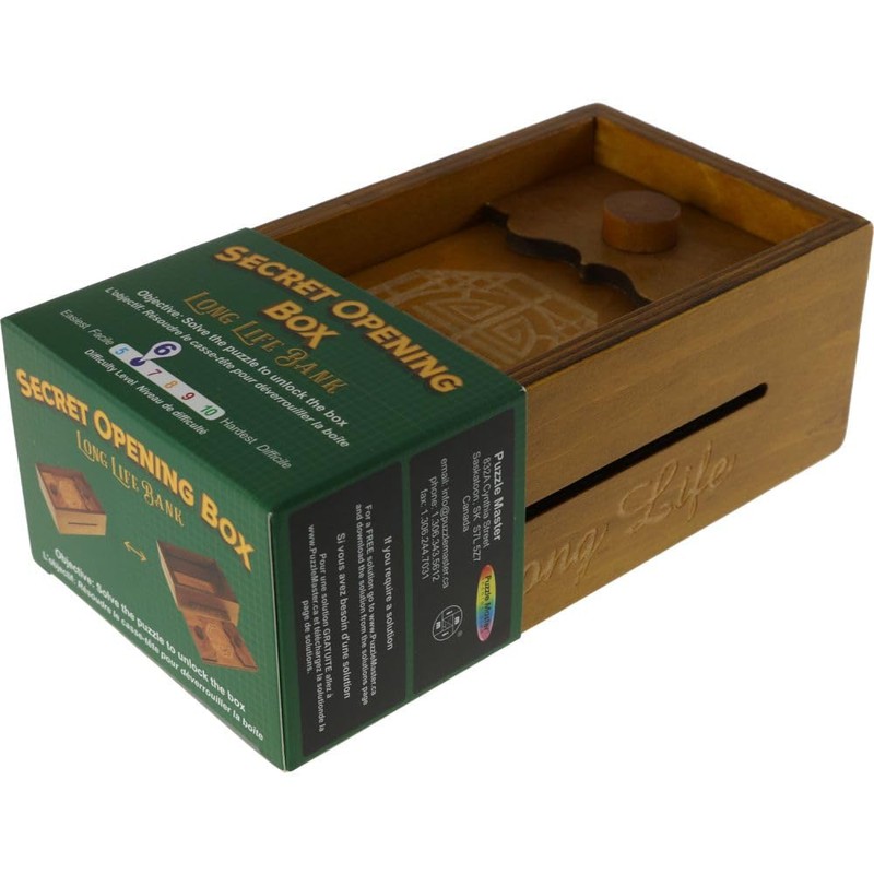 Puzzle Master Secret Opening Box - Long Life Bank