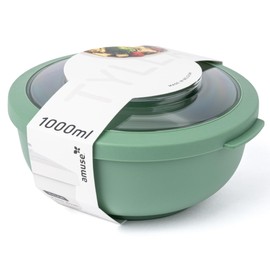 Amuse Tylla Bowl Food Storage Containers with Lid for the Fridge Storage Containers with Lid Airtight as Camping Tableware, Salad Bowl or Snack Bowl with Lid 1000 ml Sage