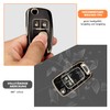 FT FUNTOR FT FUNTOR 2 Tasten Autoschlsselabdeckung fr Vauxhall(Schwarz)