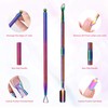 2PCS Stainless Steel Cuticle Pusher and Gel Scraper Set Salon