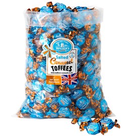 Walkers Nonsuch Salted Caramel Toffees Bulk Bag 88.18 Oz (2.5kg) - British Chewy Butter Toffee Candy with Anglesey Sea Salt, Individually Wrapped English Sweets Gift Pack, Imported from UK