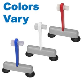 Rehabilitation Advantage Denture Scrub Brush and Suction Cup Holder