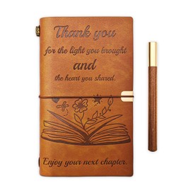 TRILVIX Engraved Leather Journal with Pen – Retirement Gift for Woman, Retirement Gifts for Men, Retirement Journal for Coworkers, Bosses, Teacher, Coworker Leaving Gifts, Going Away and Farewell Gift