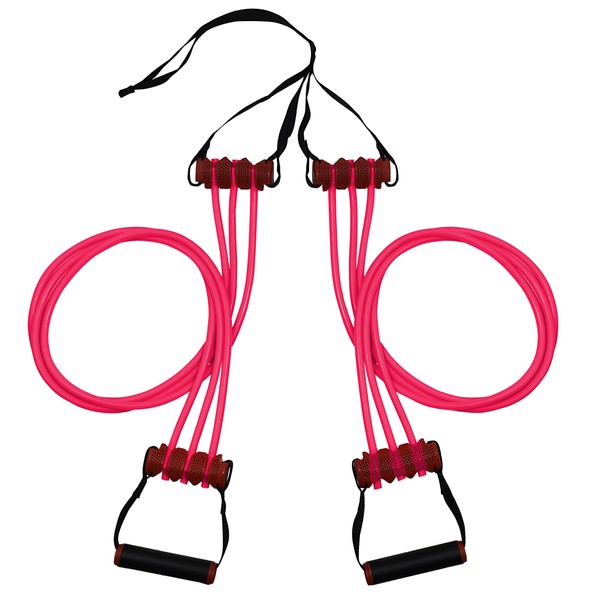 Lifeline Triple Trainer R3 Resistance Cables, 30 lb, Pink