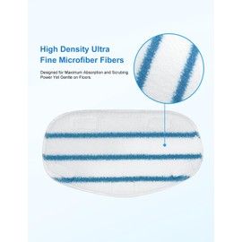 8 Pack Pur Steam Mop Pads Compatible with PurSteam ThermaPro 10-in-1 and 211 Steam Mop Cleaner Microfiber Pur Steam Mop Replacement Pad Washable Reusable Steam Mop Pads for Steamer Floor Cleaning