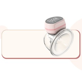Electric Breast Pump Wearable Hands Free Strong Suction Rechargeable Breastfeeding Pump with Touch Panel Pink