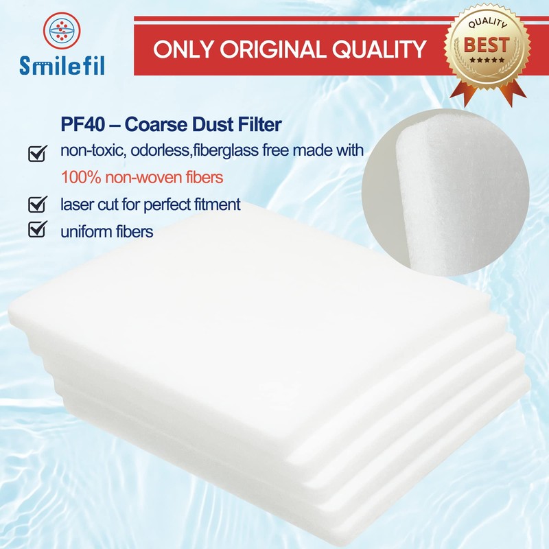 Smilfil 5 Pack PF40 Replacement Pre-Filter Pads Compatible with IQAir