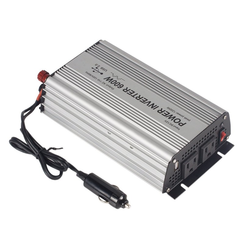 E-LION 600W Power Inverter DC 12V，Output 110V-120V AC Car Inverter