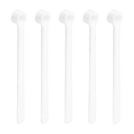uxcell 10Pcs Teaspoon Micro Scoops 250 Milligram Mini Powder Scoops Mini Measuring Spoons for Measuring Cosmetics Powders Coffee, White