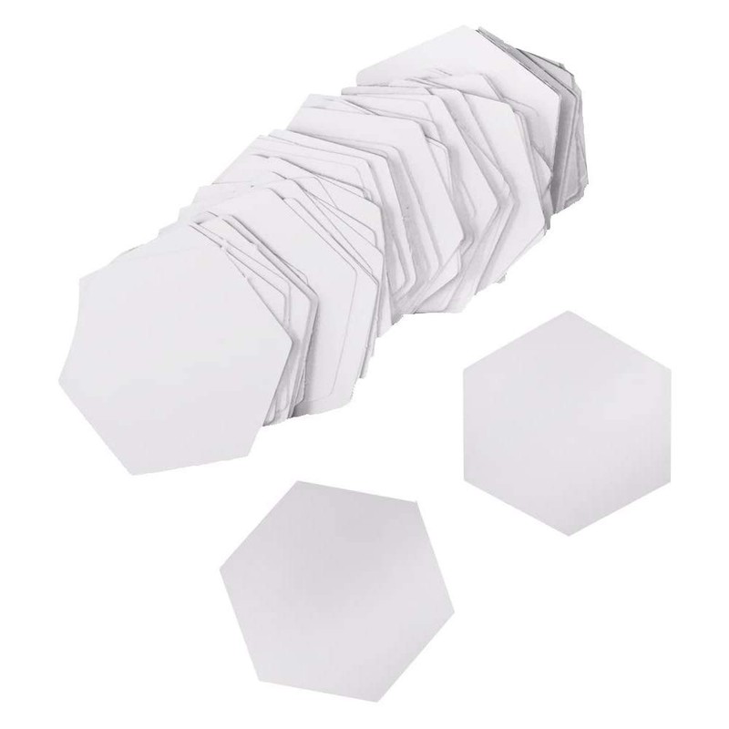 POFET 500pcs Hexagon English PAPER PIECING Quilting Templates Craft -