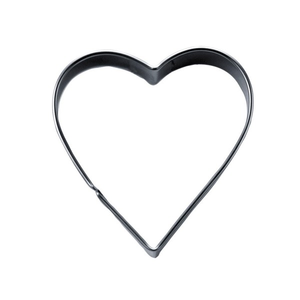 Staedter Heart Shape Stainless Steel Cookie Cutter, Silver, 10.5 x