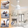ROMASS 38 inch Ceiling Fans with Lights and Remote, LED