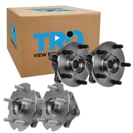 TRQ Front and Rear Wheel Bearing and Hub Assembly Set 4 Piece Compatible with 2013-2018 Toyota RAV4 All Wheel Drive 2006-2012 RAV4 V6 3.5L 4 Wheel Drive