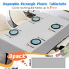 YSYJ 3 Pack Silver Plastic Tablecloth Disposable Rectangular Table Cloth