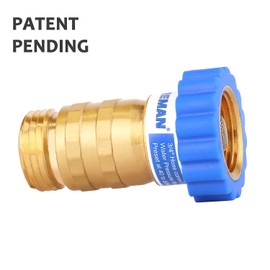 MEASUREMAN Lead-Free Brass, Water Pressure Regulator, Pressure Reducer for Camper, Trailer, RV, Garden, Plumbing System, 40-50 psi, 3/4"Hose