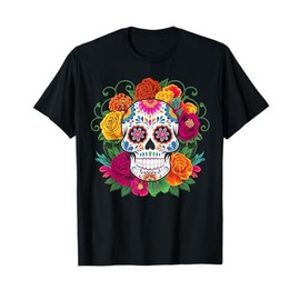 Dia De Los Muertos Costume Day of The Dead Sugar Skull T-Shirt