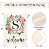 YeeCASE Monogram Letter Garden Flag Floral 12x18 Inch Double Sided