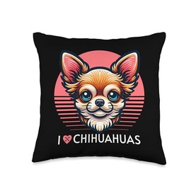 I Love Chihuahuas | Chihuahua Dog Throw Pillow