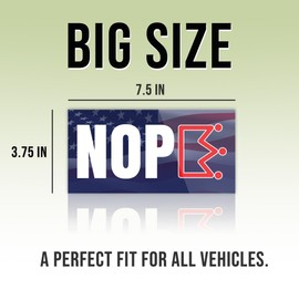 Nope No Kings in America Bumper Sticker FDT Resist Anti Funny Liberal Feminist Social Justice Feminist Human Rights US Flag Vinyl Decal for Car Truck, Waterproof UV-Resistant 7.5x3.75in