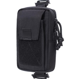 HOUSON Tactical Phone Holster, Molle EDC Belt Organizer Molle Pouches Waterproof Waist Bag for Outdoors Hunting Camping Trekking Traveling black