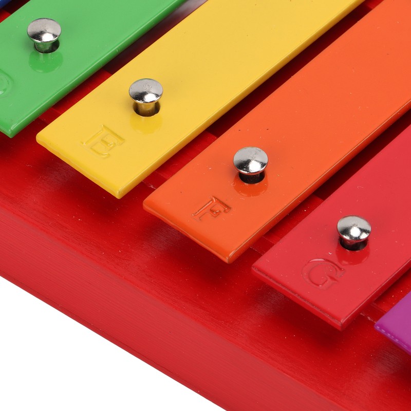 Colorful Xylophone Aluminum Birch 13 Tones Professional Glockenspiel for Creating