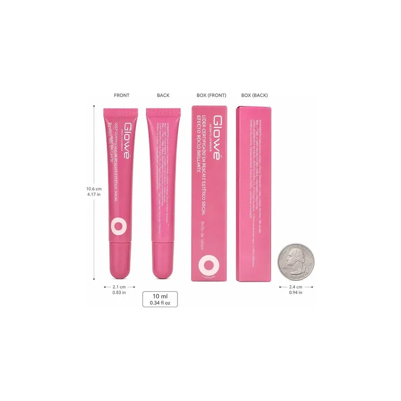 Labial Líquido Glowe Brillo Natural Textura Ligera 10ml