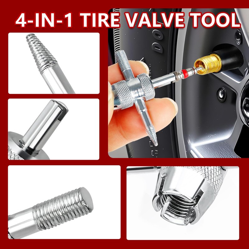 Lettry 22Pcs Quick Change Tire Valve Tool Kit, Tire Valve