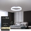 Buccleuch Modern LED Pendant Light, Dimmable Silver LED Chandelier for