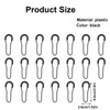 20pcs Black U Shape Zipper Pulls, Universal Replacement Cord for