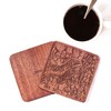 Goteborg Map Coaster, Set of 4, Sapele Wooden Coaster with