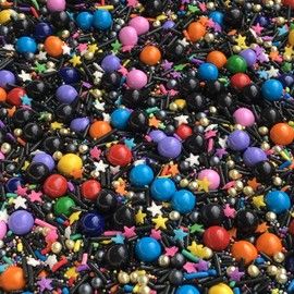 Sprinkle | Sprinkle mix | 4 ounce | Rainbow sprinkle | Sprinkle blend | Black sprinkles | Birthday Sprinkles | Manvscakes