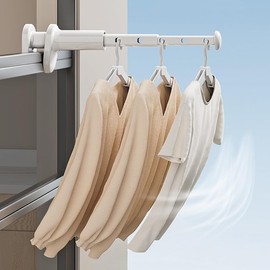 2-Pack White Telescoping Travel Drying Rack – Portable Clothes Dryer for Cruise, RV, Dorm, Apartment & Hotel Door. No Assembly, Space-Saving!