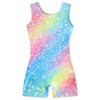 uideazone Gymnastics Bodysuit for Girls Gradient Rainbow Leotards Kids Quick