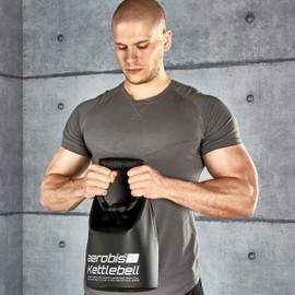 aerobis® Fitness Kettlebell | Adjustable Kettlebell 1-25 kg | Variable Filling with Sand or Steel Shot | Ergonomic, Padded, Floor-friendly
