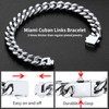 Chain Bracelet for Women Silver Cuban Link Bracelet Stainless Steel
