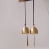 2Pcs Small Gold Plated Hanging Bell Decoration Bell Camping Tent