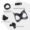 NICENEEDED 4.93 x 8.27 Inch Leather Cat Mask Adjustable Animal