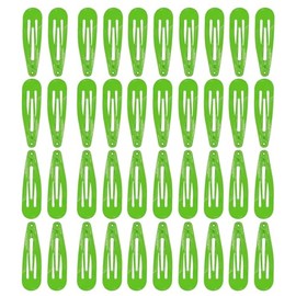 40 Pcs 2 Inch green Metal Snap Hair Clips No Slip Hair Barrettes For Women Hair Accessories(Green)