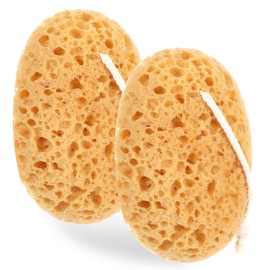 Ymapinc 2Pcs Body Shower Bath Sponge, Large Size Body Sponges for Shower Foam Bubbling Scrub, Exfoliating Sponge for Bathroom Accessories Men Women - Yellow